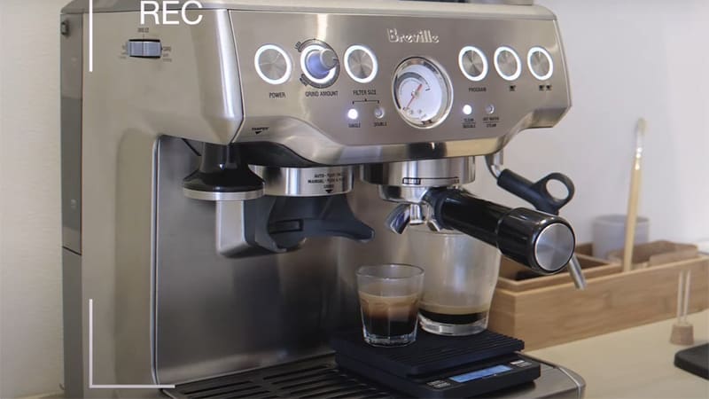 Barista Express Brewing Coffee
