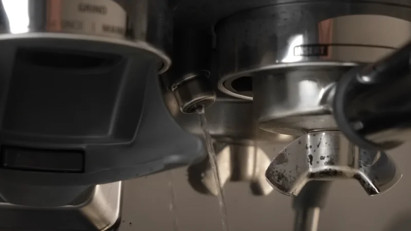 the hot water outlet on the barista touch