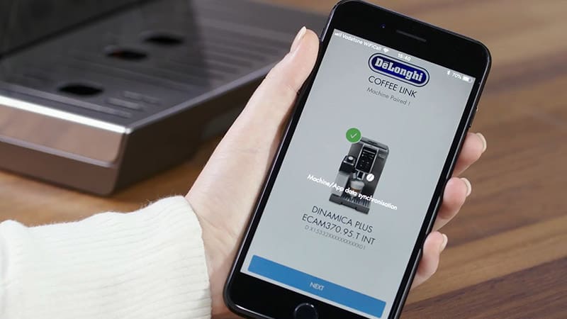 De'Longhi Dinamica Plus ECAM370.85.SB can be operated remotely through an app