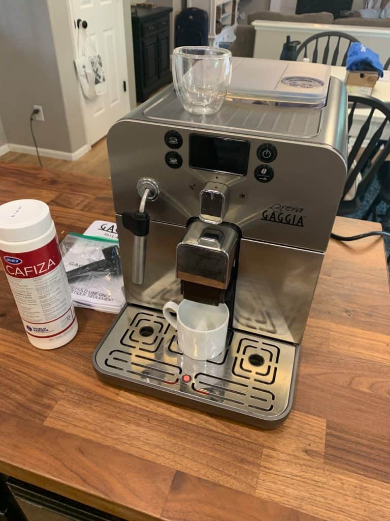 Gaggia Brera is a super-automatic model with an integrated grinder