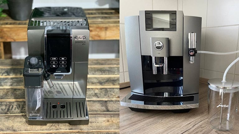 DeLonghi Dinamica Plus vs Jura E8: Comparing 8 Factors
