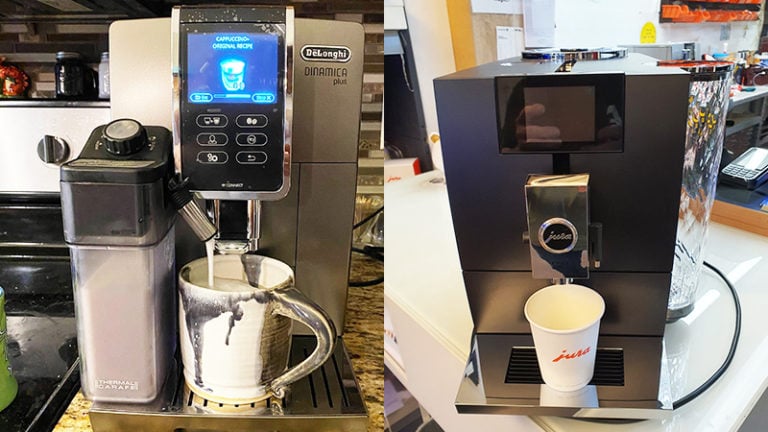 DeLonghi Dinamica Plus vs Jura ENA 8: Comparing Two Machines