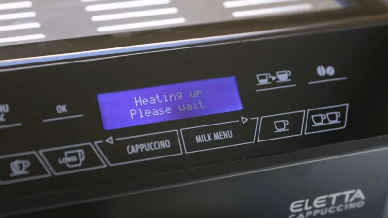 the delonghi eletta's text display
