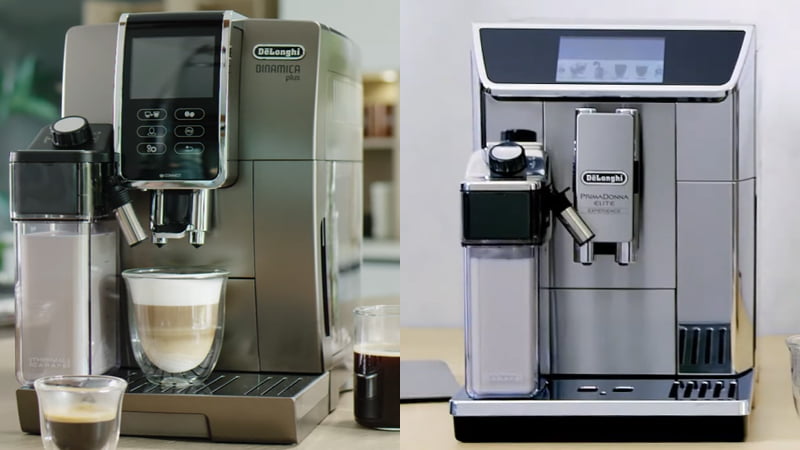 De'Longhi ECAM37095TI Dinamica Plus with LatteCrema System, Fully Automatic  Coffee Machine, Colored Touch Display,Titanium