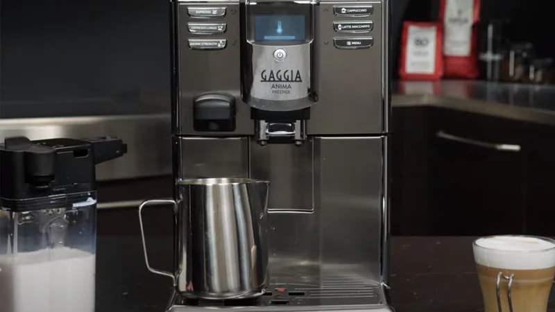 the anima prestige with the hot water dispenser attached