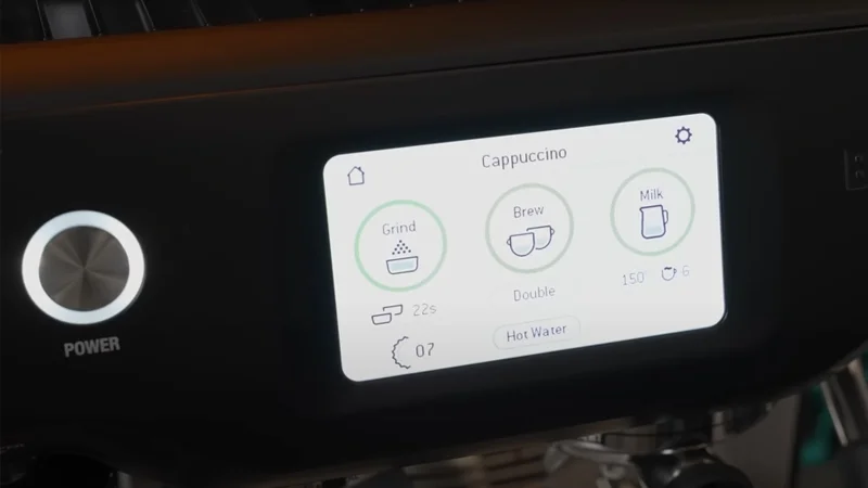 the barista touch's touchscreen
