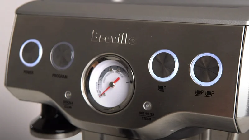 the breville infuser's control panel