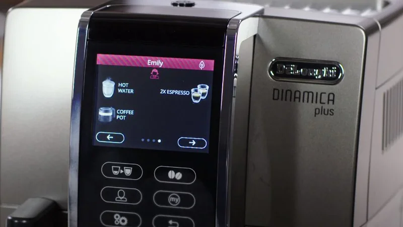 the delonghi dinamica plus touch screen