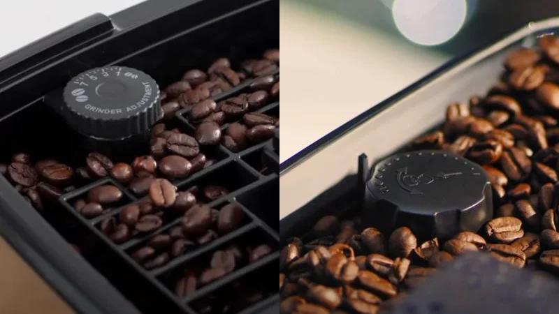 the dinamica plus has 13 grind size settings, while the lattego 5400 offers 12