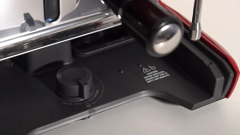 the dual boiler features a roller system