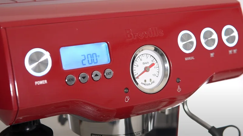 the dual boiler's control panel
