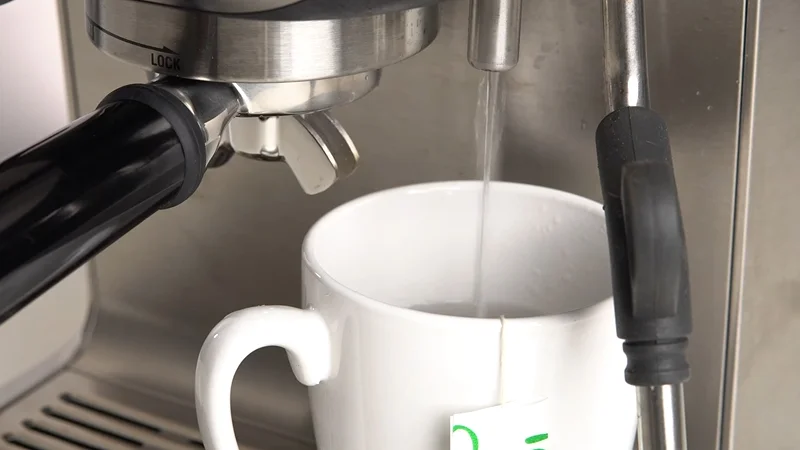 the hot water dispenser on the infuser