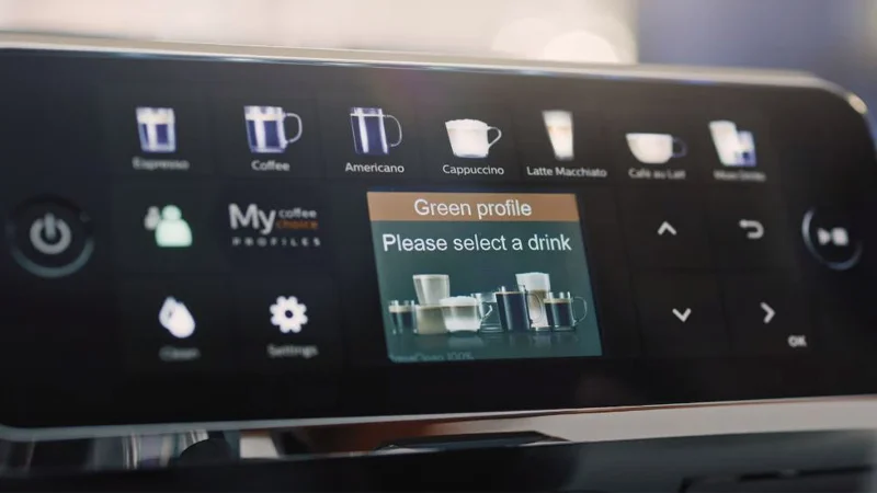 the philips lattego 5400's control panel