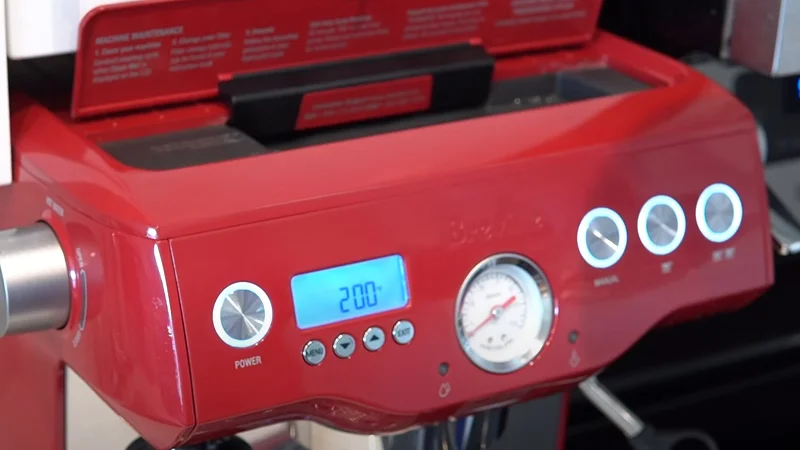 the top slot to refill the dual boiler tank